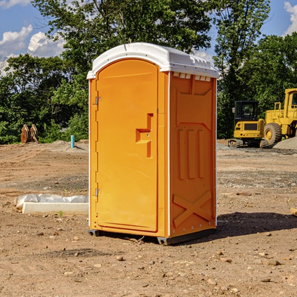 can i customize the exterior of the porta potties with my event logo or branding in McBee